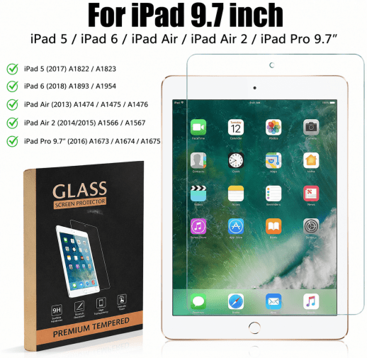 Захисне скло ДЛЯ ПЛАНШЕТУ iPad 5, iPad 6, iPad Air, iPad Air 2, iPad Pro 9.7"
