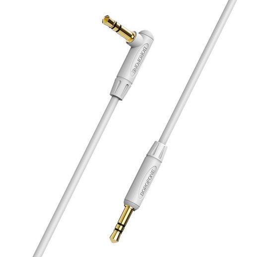 Кабель BOROFONE BL4 AUX jack 3.5 мм - jack 3.5 мм 2 МЕТРИ СІРИЙ