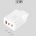 Мережевий зарядний пристрій WUW C157 GAN 65W USB + 2 TYPE-C