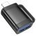 Адаптер HOCO UA31A OTG Lightning (папа) - USB (мама), чорний