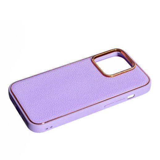 Накладка Leather New для Apple iPhone 14 Pro Purple