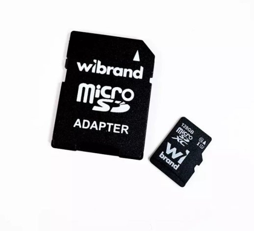 Карта пам'яті micro 128Gb Wibrand SDHC (UHS-1) class 10 (з адаптером)