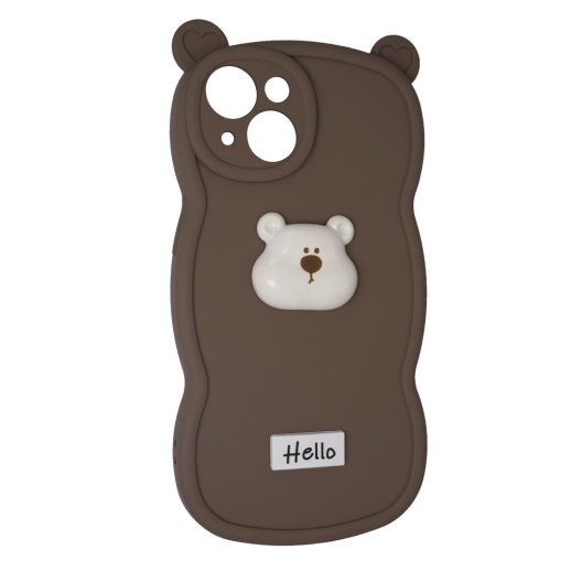 Силікон Hello Bear для Apple iPhone 15 Brown