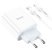 Мережевий зарядний пристрій HOCO C97A TYPE-C PD 20W + USB QC 3.0 + кабель TYPE-C - LIGHTNING, БІЛИЙ