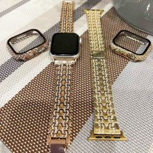 Накладка із захисним склом та стразами APPLE WATCH ЗОЛОТО