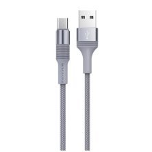 USB кабель BOROFONE BX21 2,4A 1M USB - micro USB сірий