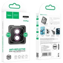 Скло для камери HOCO V12 PLUS APPLE iPhone 16 | iPhone 16 PLUS рожевий
