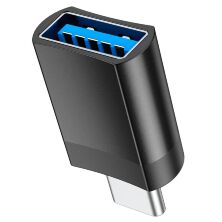 Адаптер HOCO UA17 OTG Type-C (папа) - USB 3.0 (мама), чорний