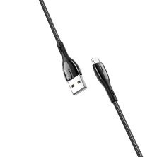 USB кабель HOCO U89 USB - micro USB 3A 1.20M, чорний