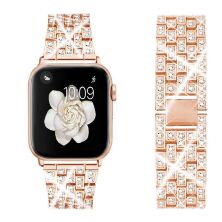 Ремінець металевий стрази rhinestones APPLE WATCH 38/40/41 MM №2 GOLD