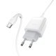 СЗУ HOCO C72Q QC3.0 (1USB/2A) + USB - Type-C (30pc) (белый)
