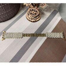 Ремінець металевий стрази rhinestones APPLE WATCH 42/44/45 MM №3 GOLD
