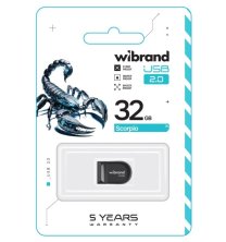 USB флеш 32Gb Wibrand Scorpio 2.0 Black