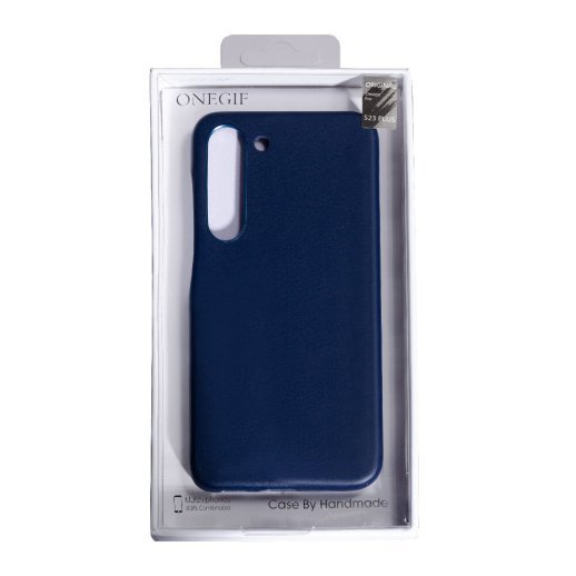 Накладка Onegif Leather Case для Samsung S23 Plus Dark Blue