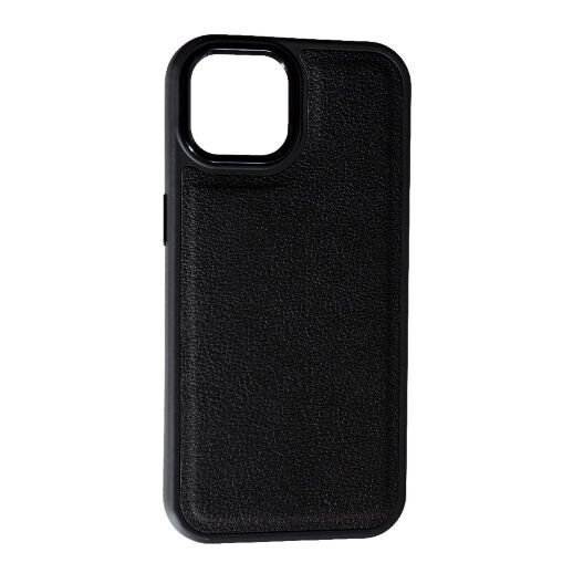 Накладка Leather Case для Apple iPhone 15 Black