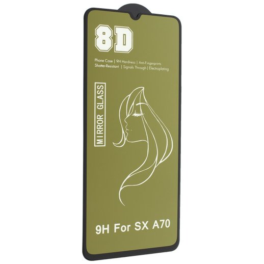 Захисне скло 8D MIRROR SAMSUNG A70 2019