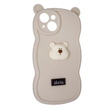 Силікон Hello Bear для Apple iPhone 15 White