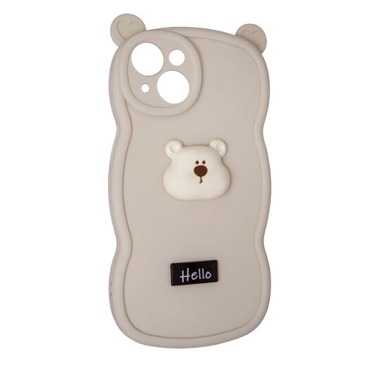 Силікон Hello Bear для Apple iPhone 15 White