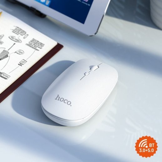 Мишка бездротова HOCO GM15 БIЛИЙ