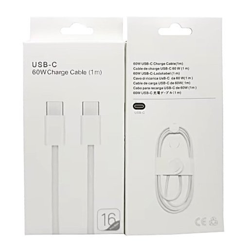 Кабель USB-C для iPhone Type-C to Type-C Model A1997 1 метр 60W 16 PRO MAX ткань в упаковке БЕЗ ЛОГО