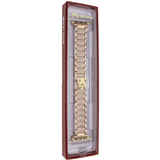 Ремінець металевий 1-Bead Metal СТРАЗИ APPLE WATCH 42 | 44 | 45 MM №26