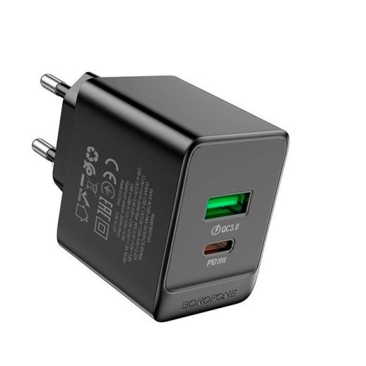 Мережевий зарядний пристрій BOROFONE BAS14A Erudite PD20W+QC3.0 charger(EU)