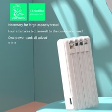 POWER BANK DENMEN DP20 20000mAh 2.1A LED power display Вбудовані кабелі