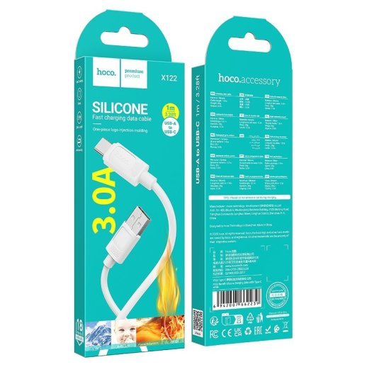 USB кабель HOCO X122 USB - Type-C, білий