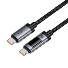 USB-C кабель Hoco U148 Lord Type-C  -  Type-C 240W з цифровим дисплеєм, чорний