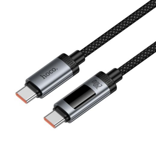 USB-C кабель Hoco U148 Lord Type-C  -  Type-C 240W з цифровим дисплеєм, чорний