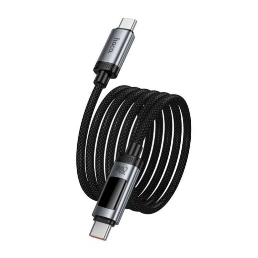 USB-C кабель Hoco U148 Lord Type-C  -  Type-C 240W з цифровим дисплеєм, чорний