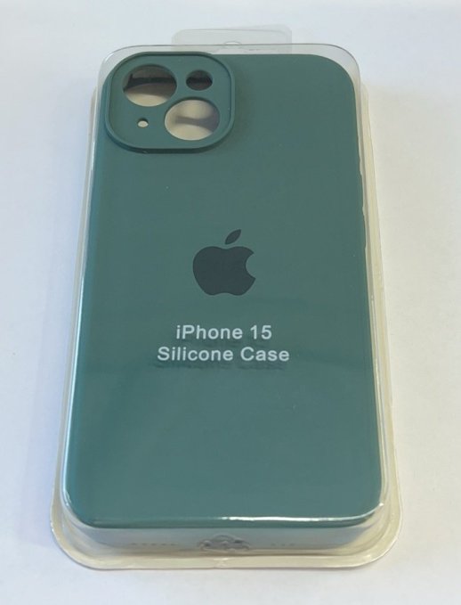 Чехол Silicone Case Copy Apple iPhone 15 Square Green, 08
