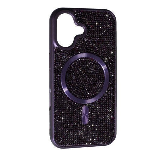 Накладка Diamond Magsafe для Apple iPhone 16 Dark Violet
