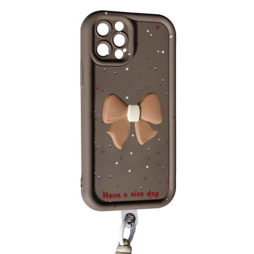 Накладка Lucky Bow Case для Apple iPhone 12 Pro Max Brown