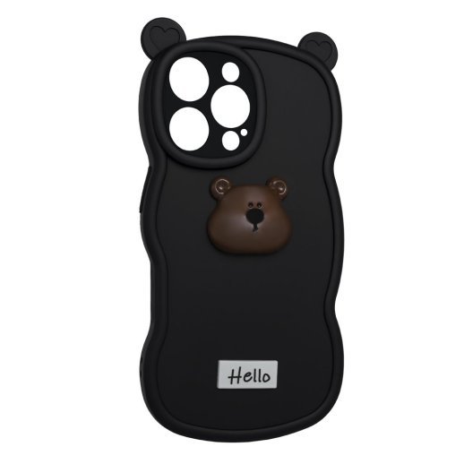 Силікон Hello Bear для Apple iPhone 15 Pro Black