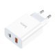 Мережевий зарядний пристрій HOCO C97A TYPE-C PD 20W + USB QC 3.0, БІЛИЙ