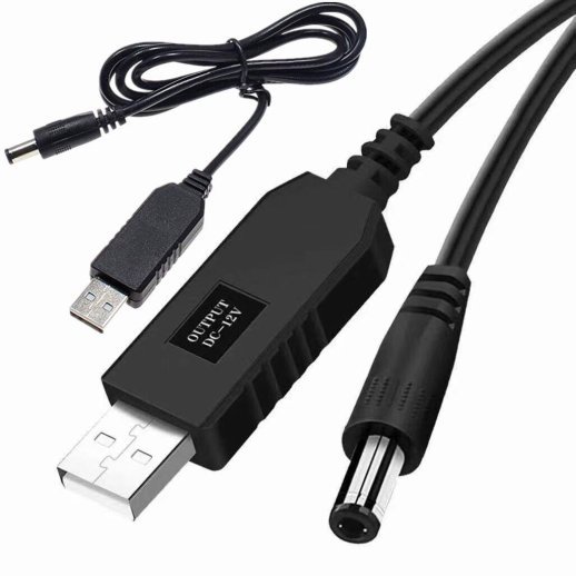 Кабель для WI-FI роутера з перетворювачем напруги з 5V - 12V (5.5mm * 2.1mm) USB - DC