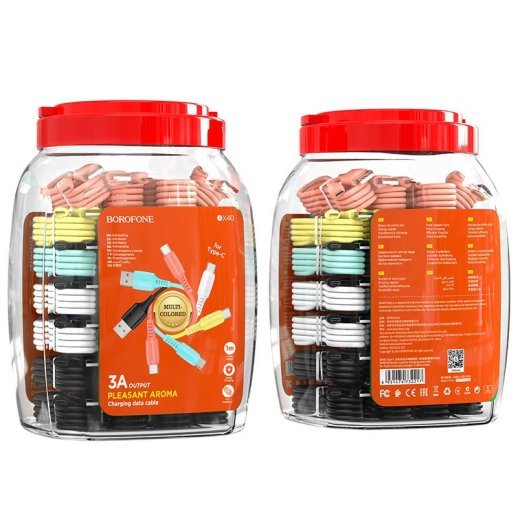 USB кабель BOROFONE BX40 charging data USB - Type-C (банка 30 шт.)