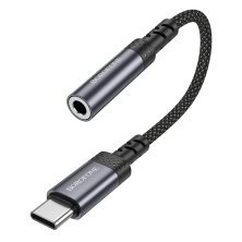 Переходник Borofone BV24 Type-C - Jack 3.5, сірий