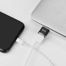 OTG-адаптер HOCO UA5 USB Type-C (штекер) на USB-A (гніздо), чорний