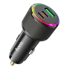 Автомобільний зарядний пристрій HOCO NZ17 Avant-garde 75W 2 TYPE-C PD 25W + 1 USB QC 3.0 18W, ЧОРНИЙ
