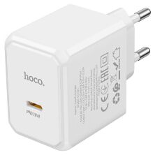 Мережевий зарядний пристрій HOCO CS13A PD 20W TYPE-C БIЛИЙ