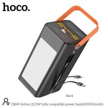 Power bank HOCO DB49 "Action" 22.5W 100000 mAh (черный)