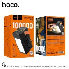Power bank HOCO DB49 "Action" 22.5W 100000 mAh (черный)