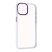 Чохол Transparent Metal Buttons для Apple iPhone 14 Plus White and Pink