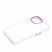 Чохол Transparent Metal Buttons для Apple iPhone 14 Plus White and Pink