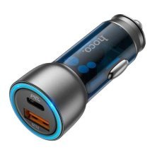Автомобільний зарядний пристрій HOCO NZ8 TYPE-C PD 25W + USB QC 3.0 СИНIЙ