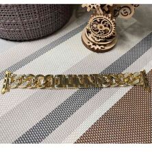 Ремінець металевий стрази rhinestones APPLE WATCH 42/44/45 MM №4 GOLD