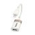 Адаптер HOCO UA39 Crystal (Lightning - USB-A), OTG, прозорий корпус, абрикосовий