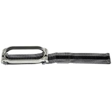 Ремінець металевий для годинника MI Band 5 Міланська петля 30_SILVER-BLACK_STRIPE